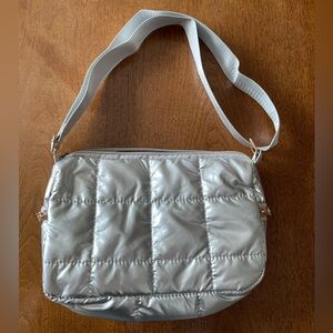 Quilted silver handbag brand new